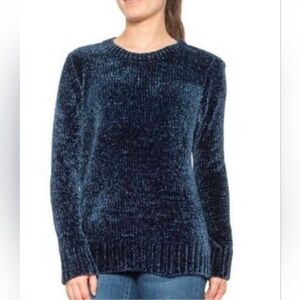 Orvis Women's Deep Blue Chenille Sweater size M